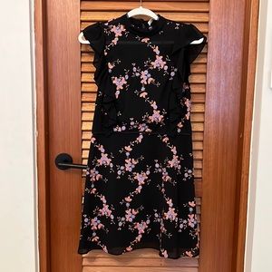 La Maison Talulah black/floral embroidered mini dress